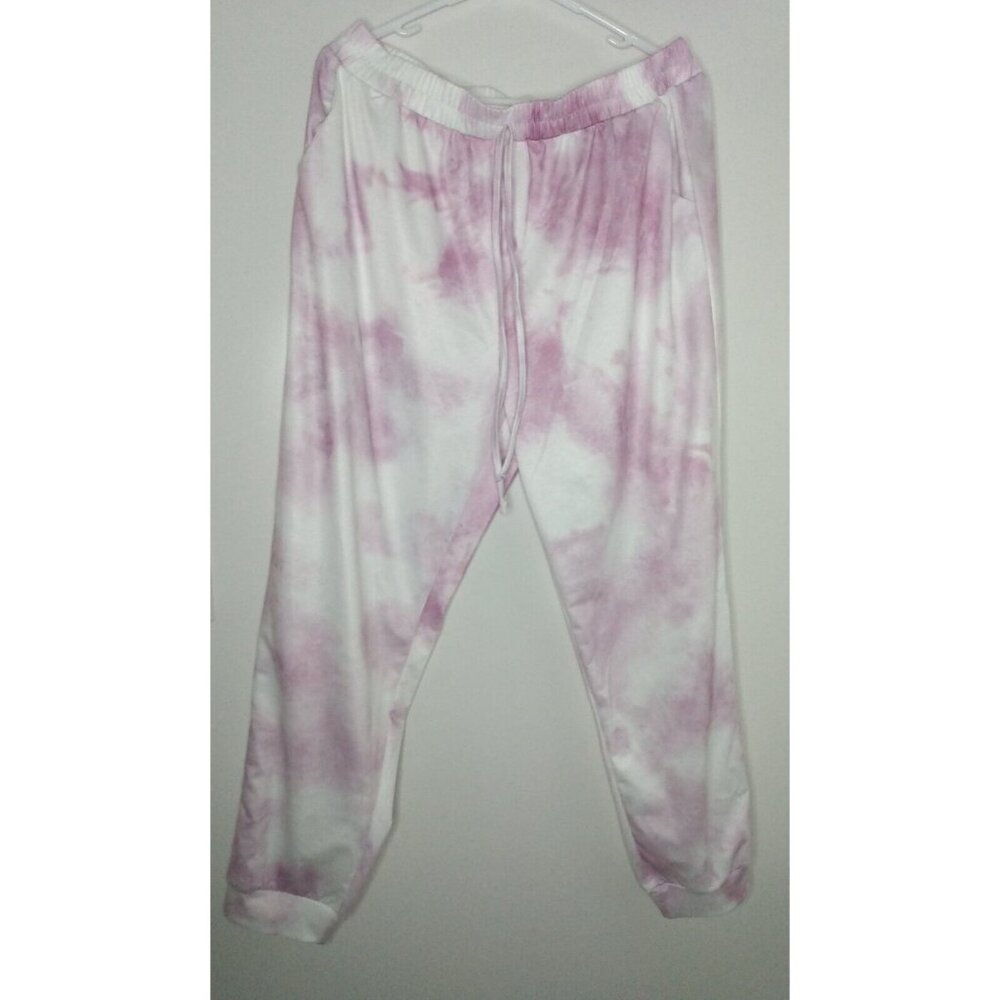 PRETTYGARDEN Women XL Purple Tie Dye 2 Piece Pajamas PJ Set Lounge Top Pants NWT - Picture 8 of 8